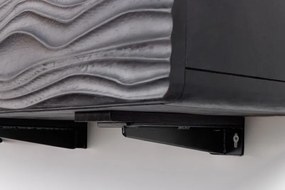 Comoda TV suspendata din lemn de mango Lagoon 160cm, negru