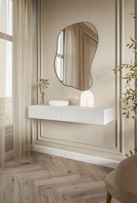 MAA42 - Masuta Consola suspendata Alba, 90 / 110 cm, masa de toaleta cu 1 / 2 sertar(e), cosmetica machiaj, vanity