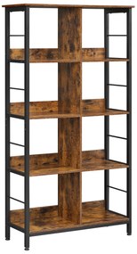 Biblioteca TAYLOR 5 rafturi 149x80 cm, rustic maro