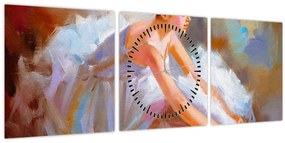 Tablou - Balerina (cu ceas) (90x30 cm)