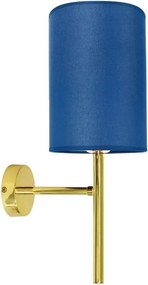 Aplica de perete din alama cu abajur albastru Sofis