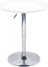 Masa bar BRANY, alb/crom, 60x69/93 cm
