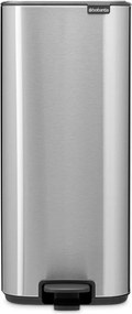 Coș de gunoi argintiu mat cu pedală din oțel 30 l Bo – Brabantia