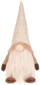 Decorațiune de Crăciun Spiriduș în picioare, înălțime 32 cm, bej/maro, 32 cm