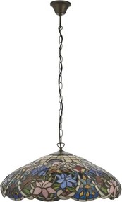 Endon 112193 - Candelabru suspendat pe lanț Tiffany SULLIVAN 3xE27/60W/230V ø 57 cm