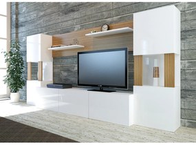 Mobilier living Loreena (Alb + teak) . 1102294