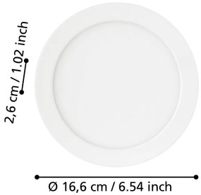 Plafonieră albă LED/încastrată FUEVA 5 – EGLO
