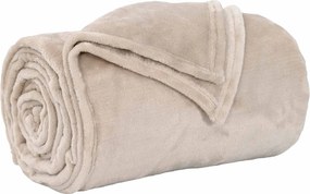 vidaXL Pătura de aruncat Bej 150 x 200 cm Molton