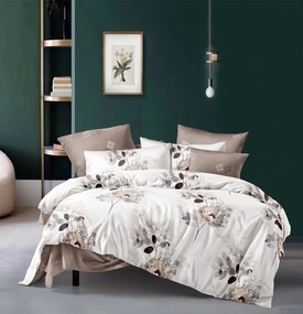 Lenjerie de pat reversibila DUO SENSE CARMELIA cu modele + husa pentru perna 40x50 cm GRATUIT Dimensiune lenjerie de pat: 70 x 90 cm | 140 x 200 cm