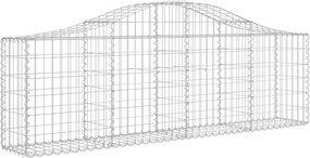 vidaXL Coș gabion arcuit 200x30x60/80 cm fier galvanizat