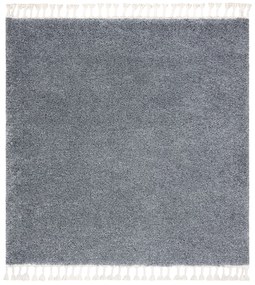 Covor Berber 9000 pătrat gri Franjuri shaggy