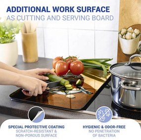 Protecție din sticlă pentru aragaz Wenko Coffee, 2 buc.