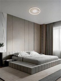 Lustra circulara aluminiu alb LED CCT SIENA 60cm