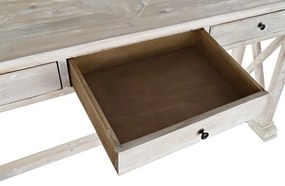 Consola, bej, din lemn de pin reciclat, Pinora