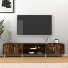 Comoda TV, stejar fumuriu, 180x31,5x40 cm, lemn prelucrat