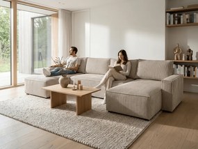 OFERTA Set canapea in forma de U Smart Cosaro bej 295x140 cm Clasa II