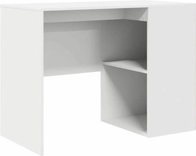vidaXL Birou cu raft cu depozitare Alb 102 x 50 x 75 cm Lemn compozit