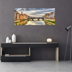 Tablou orașului cu râu (120x50 cm), în 40 de alte dimensiuni noi