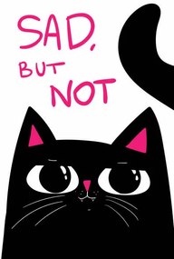 Ilustrație Black Cat with grumpy face. saying, Marianna Pashchuk