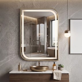 Oglindă LED ZONE 80X60 GOLD BRUSH