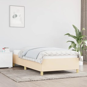 vidaXL Cadru de pat fără saltea cremă 80x200 cm țesătură