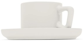 Set 4 cani cu farfurii espresso Sahara Berlinger Haus BH 10015, ceramica, crem
