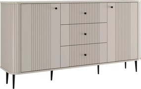 Comodă cu sertare Vesper 160 cm pe picioare - cașmir / picioare negre