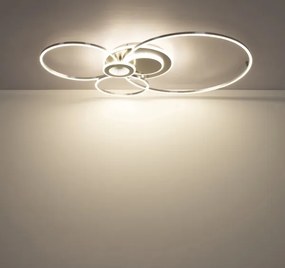 Globo 68278-36 - Plafonieră LED dimabilă BELTRAN LED/36W/230V argintie + telecomandă