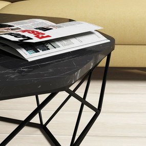 Măsuță de conferință Diamond Black Marble