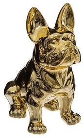 Decoratiune French Bulldog Auriu, 22 Cm