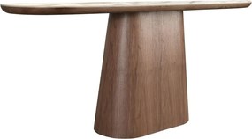 Consola cu blat din marmura portelanata Walnut 180x45cm