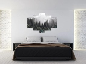 Tablou - Pădure cu elemente ilustrate (150x105 cm)
