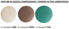 Lustra cu 5 pendule design italian realizat manual din ceramica BERIMBAU Mix