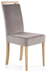Scaun Clarion velvet gri/stejar miere Riviera 91