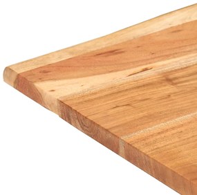 Masa de bistro, muchii naturale, 60x60x75 cm, lemn masiv acacia 1, 60 x 60 x 75 cm, lemn de acacia cu margini organice