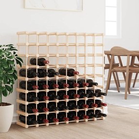 353753 vidaXL Raft de vin pentru 72 sticle, 90,5x23x90,5 cm, lemn masiv pin