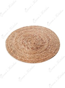 Suport farfurie MLN-30226, maro, bambus, 35 cm