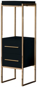 Consola Rodez III negru/gold – H103 cm