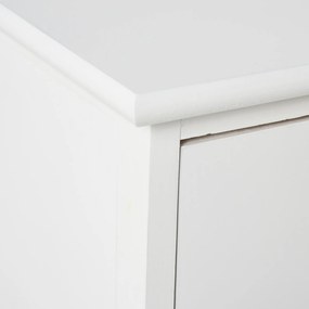 HOMCOM Set Noptiera cu 2 piese din Lemn cu Sertar si Dulap Design Retrò, 35x30x49cm Culoarea Alba | AOSOM.ro