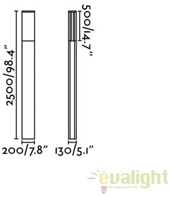Stalp iluminat exterior design modern DATNA H250cm 74444E