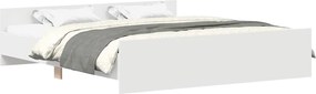 vidaXL Cadru de pat cu tăblie la cap/picioare, alb, 160x200 cm