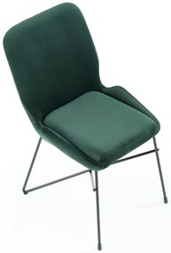 Scaun de masa catifea Verde Inchis, LASE 454