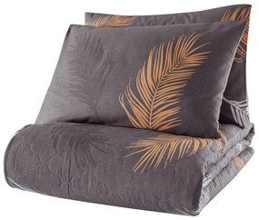 Set cuvertură și față de pernă gri din bumbac ranforcé 200x220 cm Olivia – Mijolnir