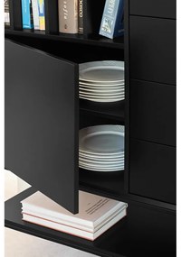 Comodă neagră 166x98x45 cm Platt – Teulat