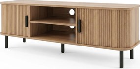 Comodă TV riflată SCAVA, 140 x 40 x 46 cm