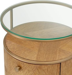 Noptiera, Masuta LUX, Furnir de stejar, Velutto