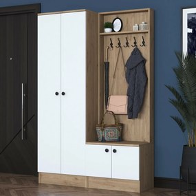 Set de hol Pone White and Walnut II