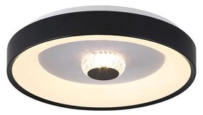 Searchlight 89735-38BK - Plafonieră LED dimabilă POLKA 24W/230V + 6W, Ø 38,5 cm, negru