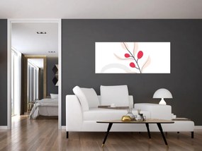 Tablou - Abstracție florală roz N⁰3 (120x50 cm)