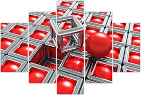 Tablou - Abstract metalic 3D (150x105 cm)